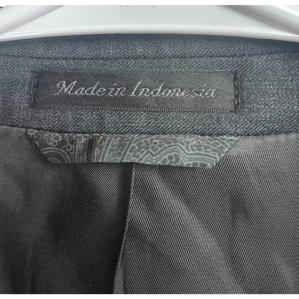 Lauren Ralph Lauren Men's Dark Gray Blazer Wool Natural Stretch 46R